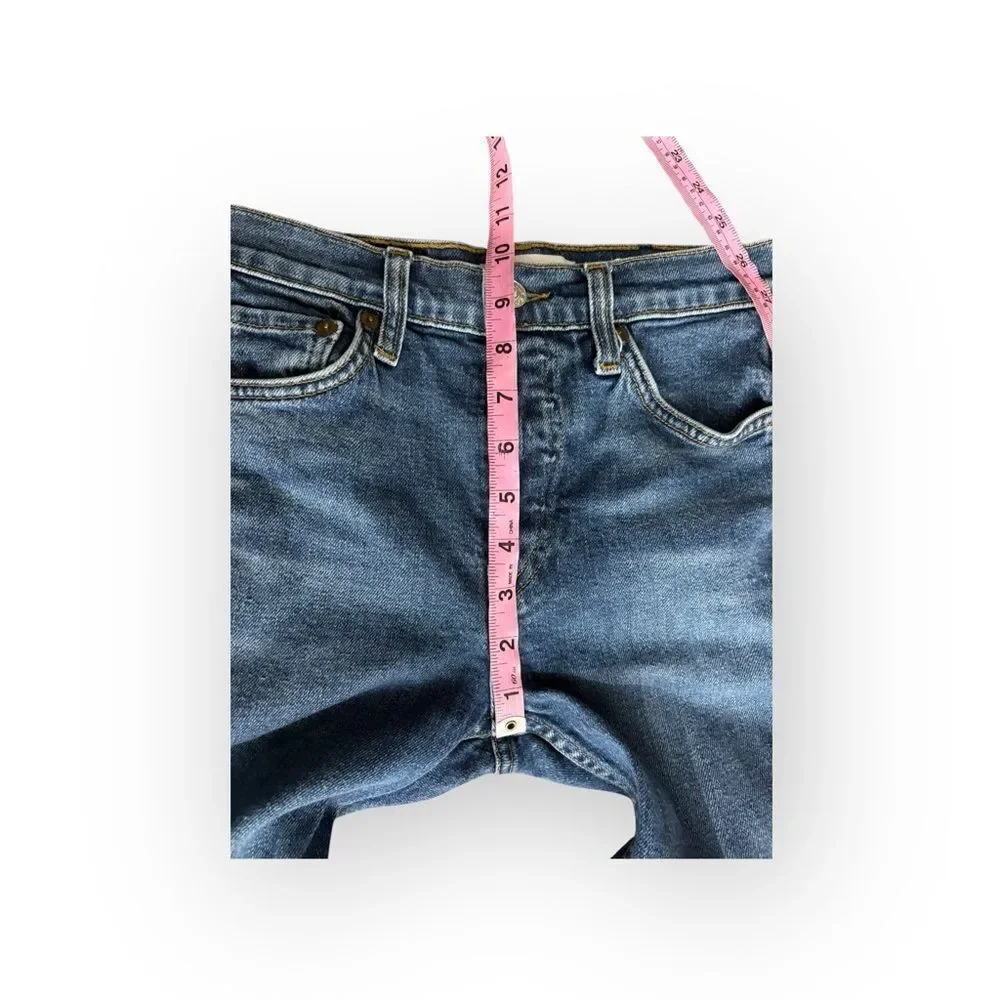 Re/Done High Rise Skinny Ankle Jeans with Button Fly Size 25